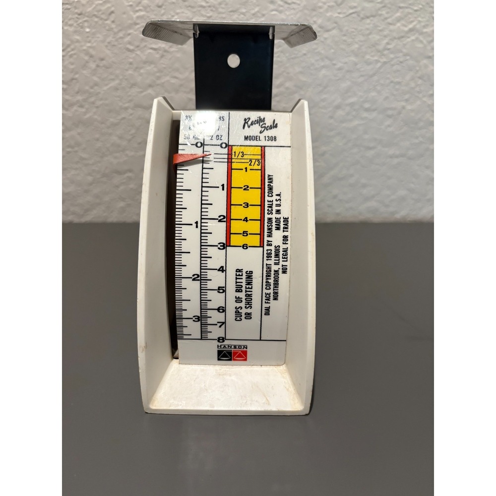 Vintage 1963 Hanson Recipe Food Scale Model 1308 – Gr, Kg, Oz & Lbs – Used